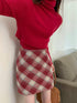 A-Line Woolen Preppy Skirts
